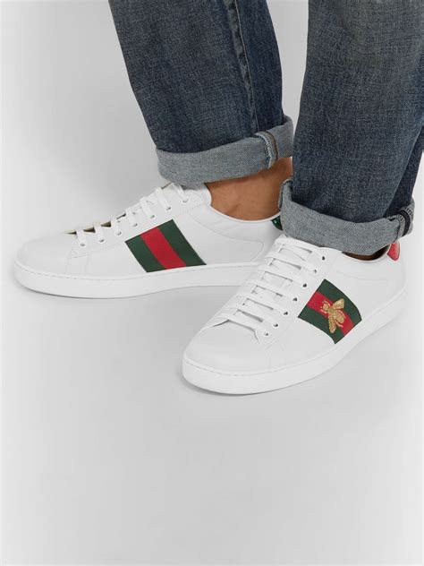 gucci ace watersnake trim.